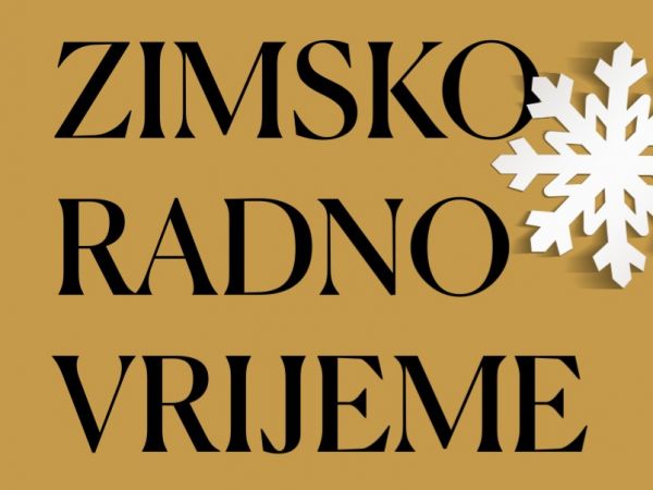 Zimsko radno vrijeme poslovnice u Bjelovaru