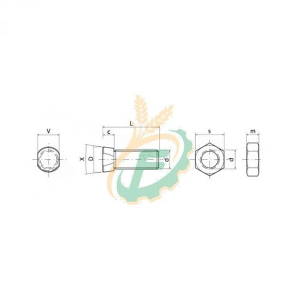 PLUŽNI VIJAK S KONUS.GLAVOM 1238C2FP025 Cijena